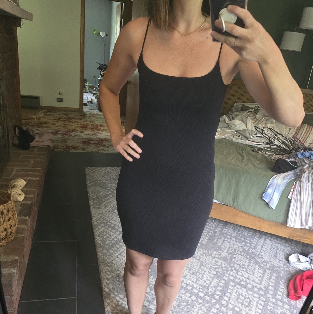 Black Sleeveless Mini Dress